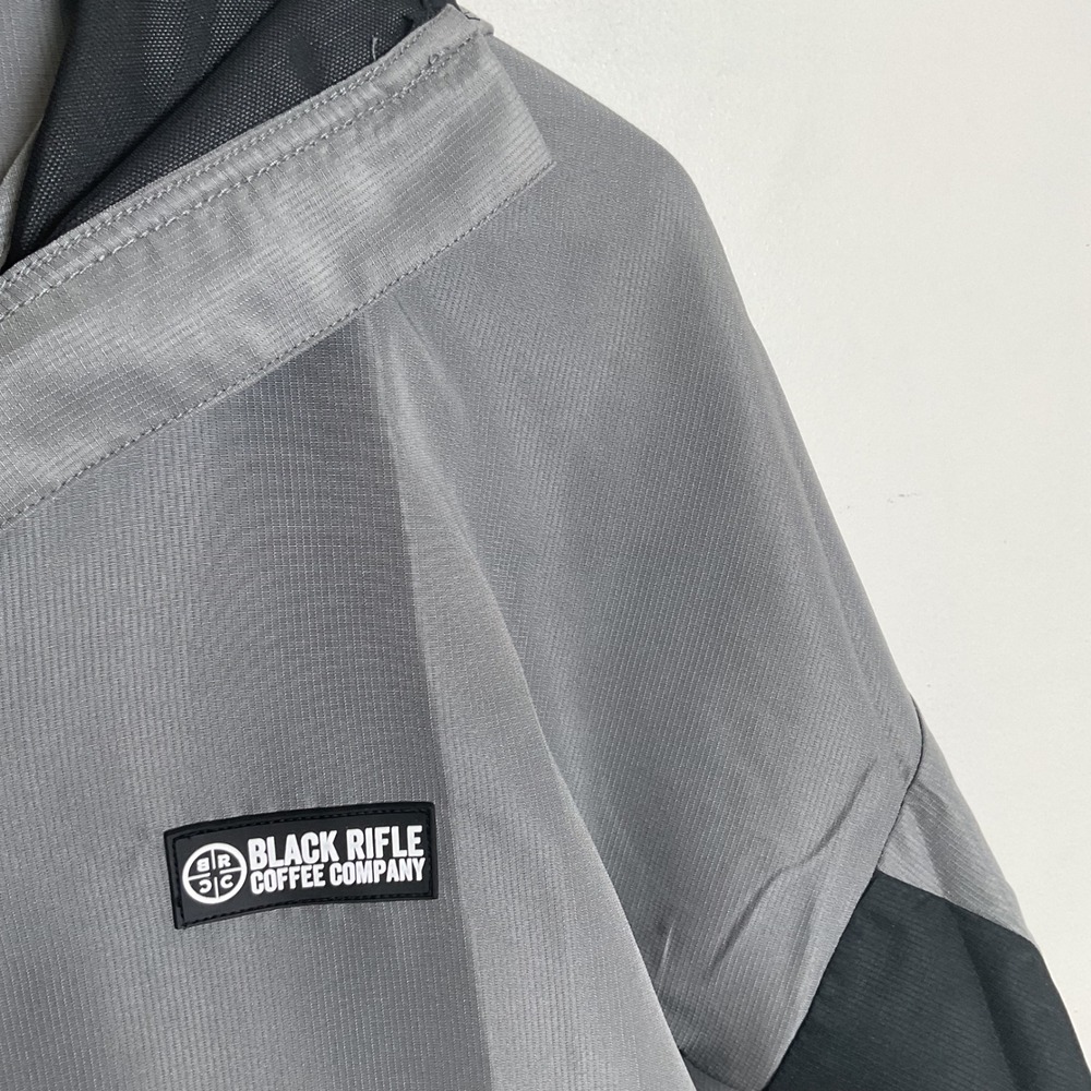 Black Rifle Coffee Company Packable Anorak Windbreaker Gunmetal SMALL - Picture 4 of 12